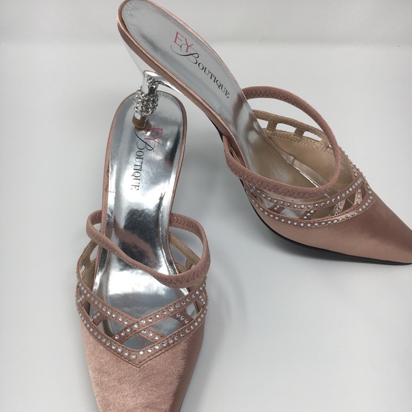 EY Boutique Women's Pink Satin 2.5 Inches … - Picture 7 of 16